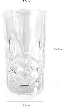 350ml Highball Glasses Set of 6|Crystal Drinking Tumblers