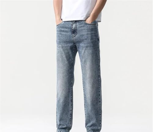 Men Baggy Vintage Denim Pants Wide Leg Straight Fit Trousers Summer Casual Streetwear with Pocket2