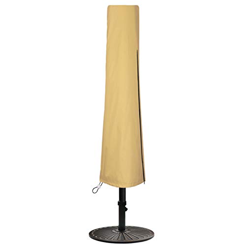 Patio Umbrella Cover Outdoor Waterproof, Simply Shade Market Outside Furniture Parasol Straight Commercial Cover Large With Durable Zipper 420D Oxford For 9 10 11Ft Anti-Uv Rain Wind Resistance Yellow #TOP7