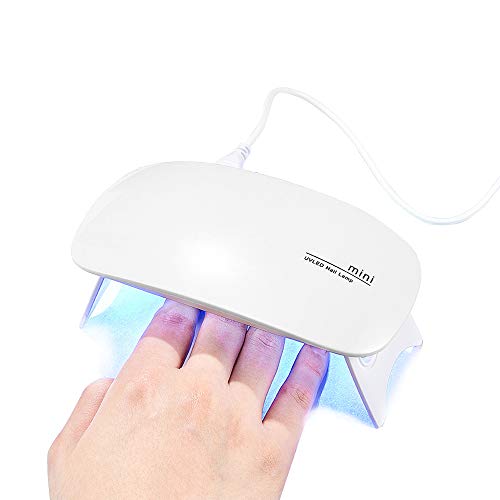 6WミニUVLEDネイルランプトラベルポケットサイズネイルドライヤーポータブル硬化ランプ45s / 60sタイマー設定ジェルポリッシュジェルベースジェルトップジェルカラー, NY-Mini UVlamp-White