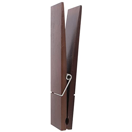 TOPBATHY Wooden Towel Rack Multi-Function Clips for Bathroom Decor Large Sturdy Clothespin Clips for Towels and Clothes