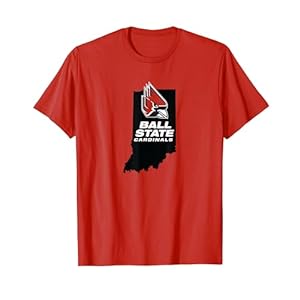 Ball State University Cardinals State Shape T-Shirt