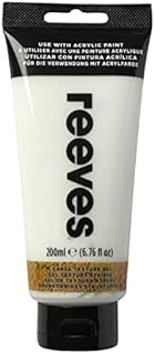 Reeves Acrylic Additives - Acrylic Medium For Acrylic Paint - White Coarse Texture Gel, 200ml