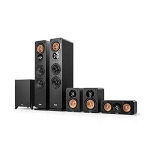 Teufel Ultima 40 Mk4 5.1 Soundsystem Home Cinema - Surround Sound System Heimkino mit Mächtiger Subwoofer, Bassreflex, Kevlar Mitteltöner - Schwarz