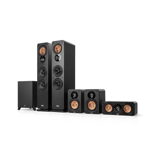 Teufel Ultima 40 Surround 5.1-Set, Sistema Audio Home Cinema Surround a 3 Vie con Subwoofer Potente, Bass Reflex, Espandibile, Nero