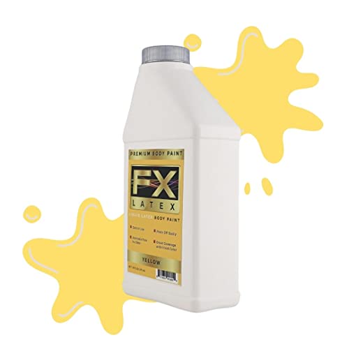 Liquid Latex Fashions- Ammonia Free Natural Face Paint For Kids And Adults, Ideal For Artwork, Parties, School Plays, Cosplays And Concerts, Yellow- 16 Oz #TOP6