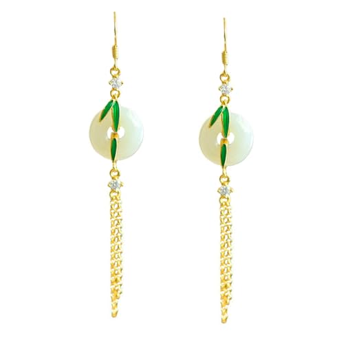 Boucles d'oreilles en jade de Hetian, cadeau d'anniversaire pour ado