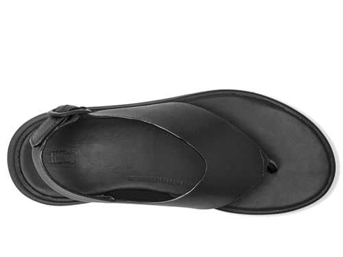 FitFlop Women's F-Mode Leather Flatform Back-Strap Toe/Post Sandals Wedge2