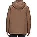 Calvin Klein Men's Hooded Rip Stop Water and Wind Resistant Jacket with Fleece Bib, Dark Tan, Small