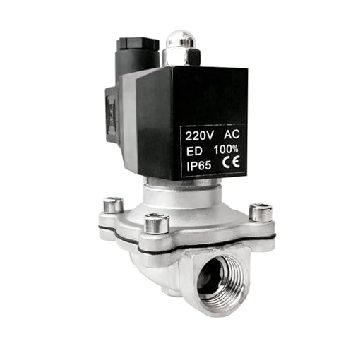 Válvula solenoide 3/4 NPT de acero inoxidable normalmente cerrada 24VDC 3