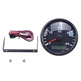 Chamixx 12/24 VDC Analog Tachometer/Hourmeter 20700254 ATH-40-A Replace for Murphy