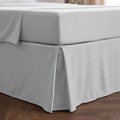 Mellanni Bed Skirt - 15 Inch Drop, 3 Sides, Grey