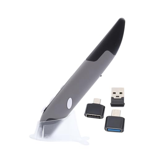 Ratón inalámbrico de lápiz EXCEART de plástico con 4 teclas y soporte ajustable para PC