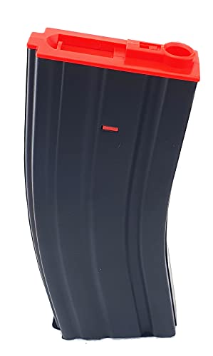 TOMTAC M4 Red Magazine Scar Hi Cap Mag 350 Rds Bobinado Rueda Aeg Metal color Cover