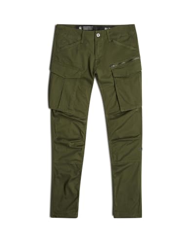 Image of G-Star Raw Men's Rovic Zip 3D Tapered, Dark Bronze /Green, 32 Regular;Classic;Straight Casual Pants