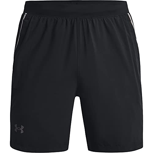Under Armour Men's Launch Stretch Woven 7-Inch Shorts , Black (001)/Reflective , XX-Large