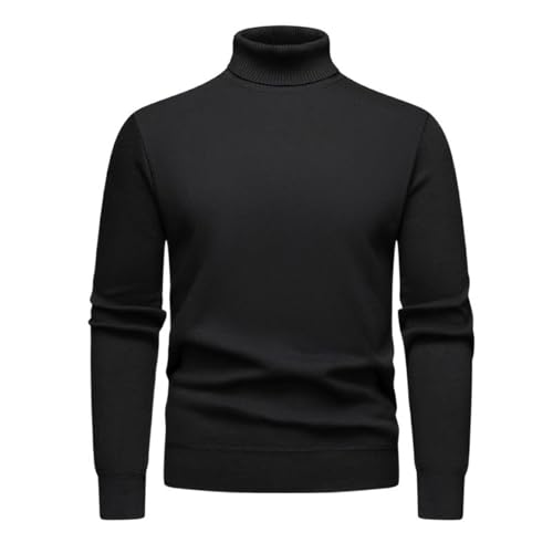 Men's Sweater High Neck Knit Pullover Loose Fit Base Layer Spring Top for Men2