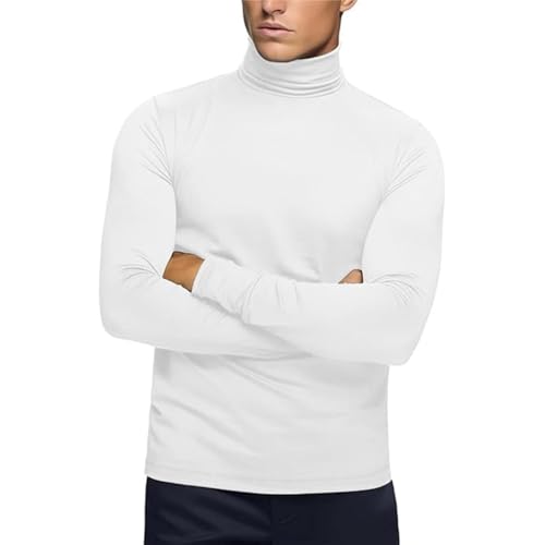 Men's 2025 Fall Casual Slim Fit Basic Tops Lightweight Turtleneck Pullover Shirts2