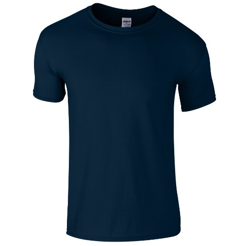 T-Shirt Doux Gildan Enfant XS Bleu Marine en coton confortable