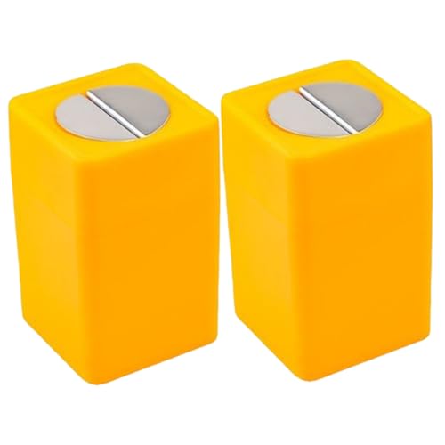Happyyami 2 Cajas De Reciclaje Contenedor para Residuos Plegable para Cuchillas Abs Color Amarillo