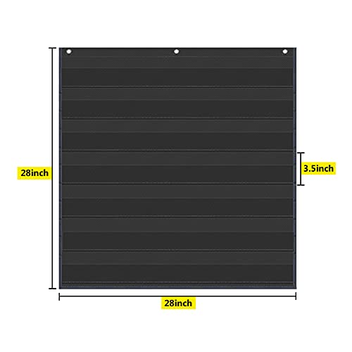 Eamay E-STANDARD 701 Pocket Charts, Black Pocket Chart For Classroom,Teacher Supplies thumb #6