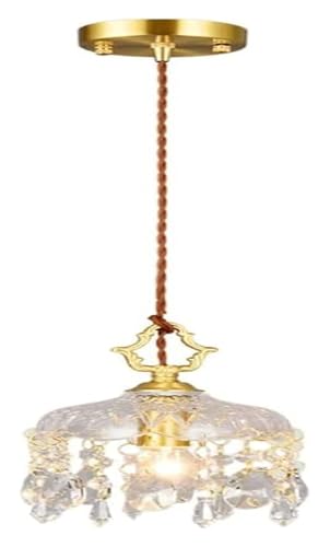 Lampe suspendue moderne en verre et laiton pour illuminer votre salle à manger