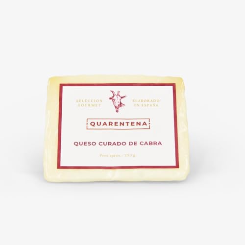 QUARENTENA - Queso Curado Artesano de Cabra, Producto Gourmet, 300g, Hecho en España
