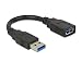 Produktbild USB 3.0 Verlängerungskabel Stecker A Buchse A, schwarz, 0,15m
