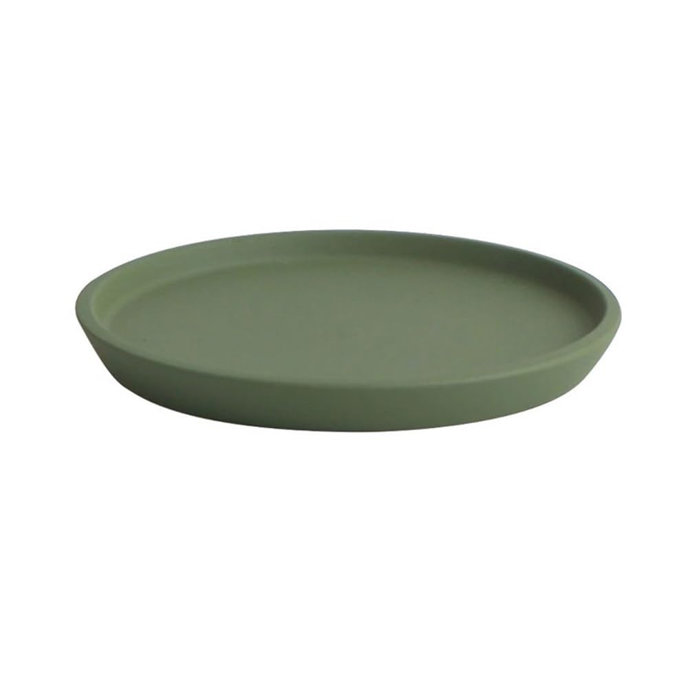 Roślina ogrodowa Palle ziemia do kwiatów, tacka ociekowa 7 cali, dekoracja domu, ceramiczna patelnia drenażowa, rośliny doniczkowe (zielona)