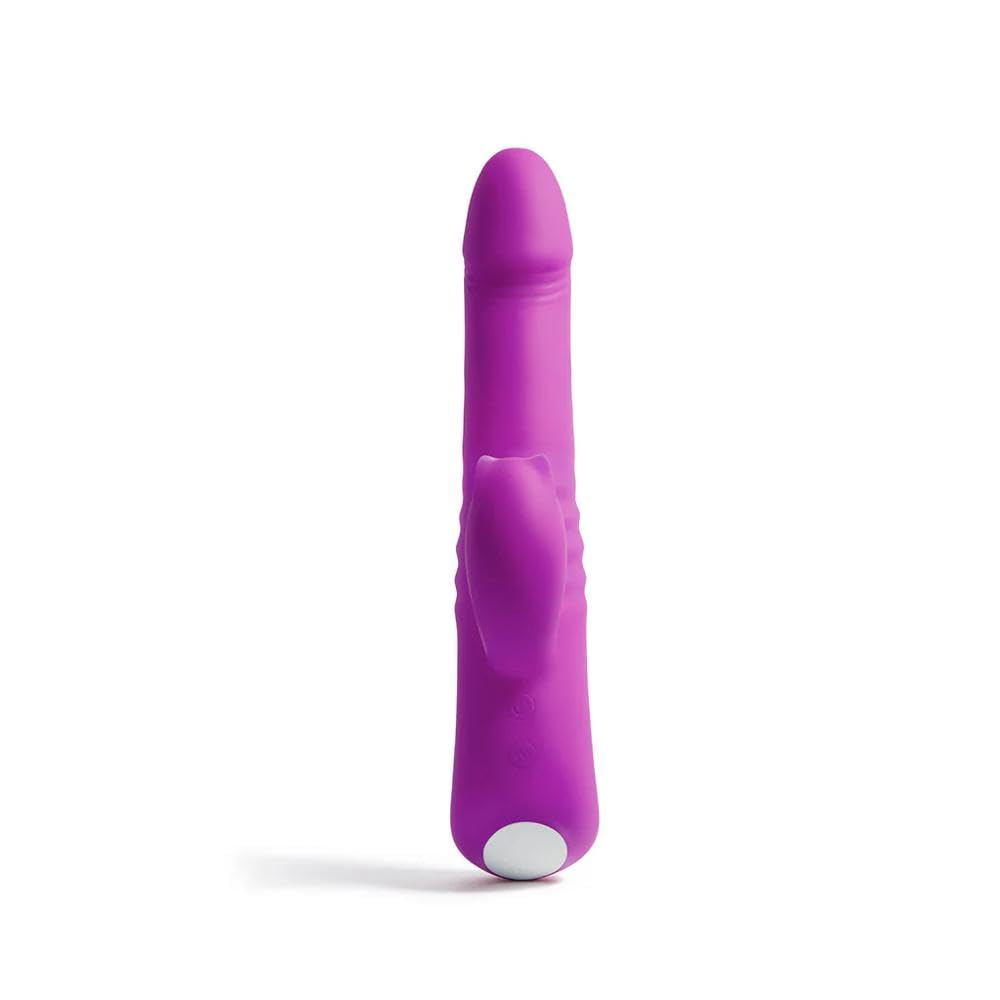 Platanomelón - Vibrador Conejito Efecto Calor con 3 Intensidades y 6 Patrones, Extensible y Recargable - Morgan Lila