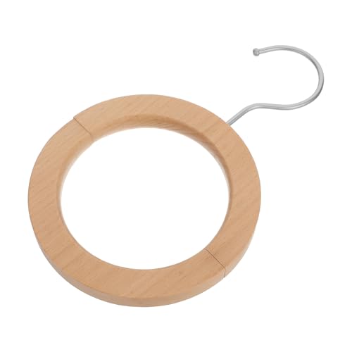 Alipis Bois en Hêtre Naturel 14 Cm pour Accessoires et Cravates, Résistant la Déformation, Robuste, pour Penderie et Espaces Compacts