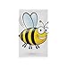 YYZZH Cute Smile Bee Cartoon Character Honeybee On White Unused Outlet Cover Switch Plate 2.9