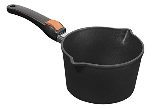 SKK 25814 Titan Induction, Casseruola in ghisa con beccucci, Diametro 18 cm, con Manico Removibile