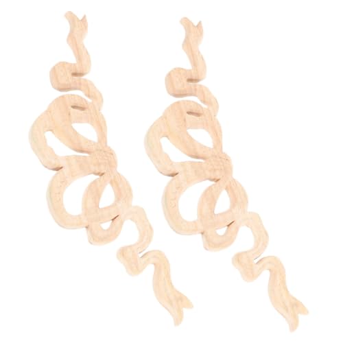 Appliques décoratives en bois massif sculpté Toddmomy de style européen