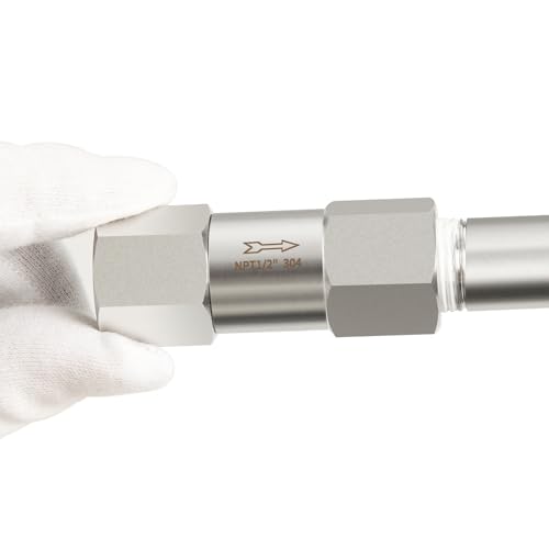 ChillWaves 304 Stainless Steel In-Line Split Check Valve 1/2" NPT Female Thread, One-Way Non-return Check Valve for Backflow Prevention(1-PACK) by ChillWaves - Image 6