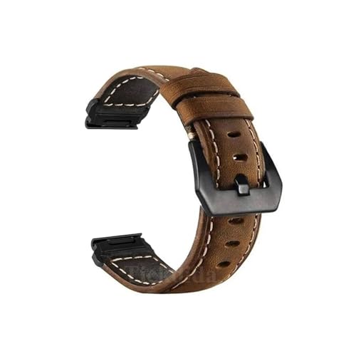 26mm 22mm���U�[�x���g�N�C�b�N�����ɓK������Garmin Epix Pro 51mm 47mm/Tactix 7 Pro/Fenix 7 7X Pro Enduro(BrownBlack,22mm)
