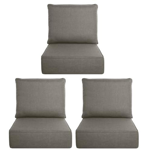 Image of Luxury Outdoor Seat Cushion Set-22 x 24 x 6 Inch Outdoor Chair Cushions with Water Resistant & Removable Cover Outdoor Cushions for Patio Furniture Chair Sofa Couch