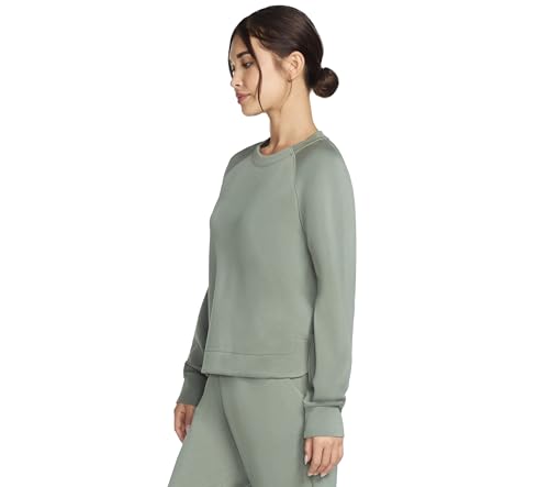 Skechers Skechluxe Elevate Crewneck Pull-Over, Vert Olive, L Femme