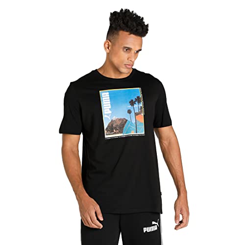 PUMA Photoprint Tee Maglietta, Nero, S Uomo