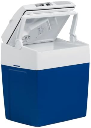 Mobicool ME27 elektrische Kühlbox, 12V und 230V, 26L, blau - Mini-Kühlschrank für Auto, Camping, Urlaub, Boot, Festivals - leicht, tragbar, mit praktischem Kabelfach und Eco/Max Mo
