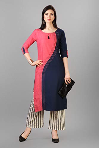 Image of EthnicJunction Women's Cotton Rayon Regular Kurta