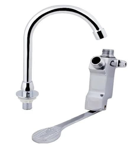 Grifo de lavabo de cobre con interruptor de pie de agua fría vertical 2