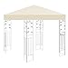 Ersatzdach Pavillon 3x3m Wasserdicht stabil Winterfest 160g/m² Beige Einzeldach Gartenpavillon Pavillondach Faltpavillon Sturmfest Partyzelt Ersatzbezug Top Abdeckung Baldachin