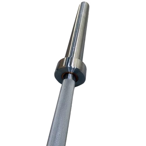 Image of Olympic Barbell Bar 7 feet| Weight Bar for Weightlifting, Powerlifting, CrossFit, Gym Home Exercises rod (49mm Outer Diameter) For 2 inch Plates with Barbell Clamps (Olympic Barbell 7 ft- Silver)