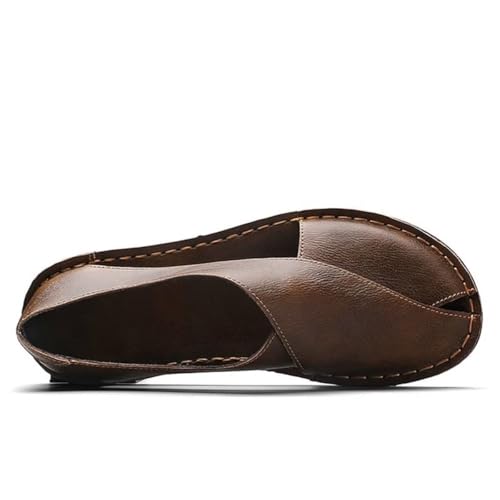 Men's Handsewn Leather Vegetable Slip-On Flat Sandals2