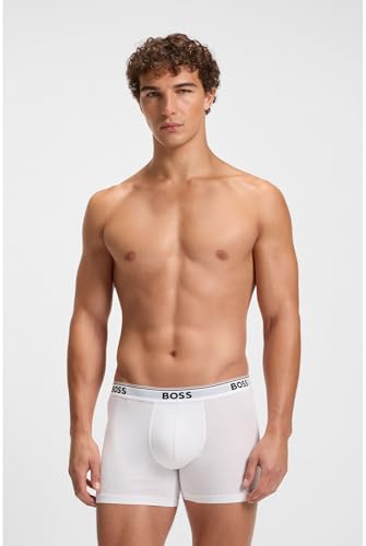 Boss Para Hombre. 50475282 Pack 3 BóXers 3P Power Gris, Blanco, Negro (L), Casual, AlgodóN - 7