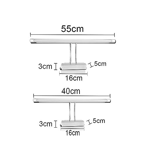 Lámpara de baño impermeable DELURA LED retro de aluminio plata para pared 4