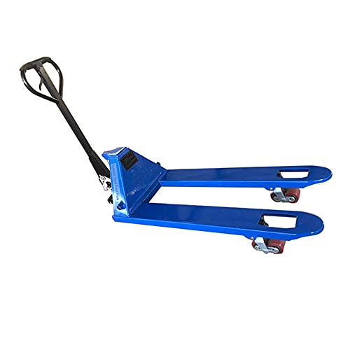 Carretilla elevadora de Horquilla Extra Larga con asa, Ruedas de PU, Capacidad de Carga súper Grande, transpaleta Manual de Servicio Pesado, transpaleta de Empuje con Bomba Manual, Carretilla, 4400