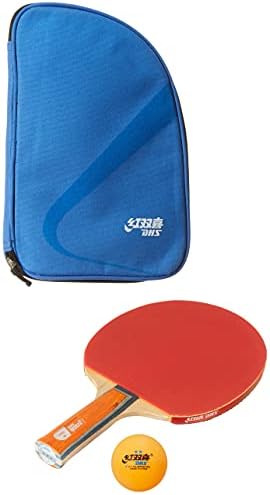DHS TT BAT A1003 DHS WITH TT BALL DHS 40MM 2 STAR ORANGE (36 Pcs Box) AND TT BAT COVER RC104 DHS BLUE
