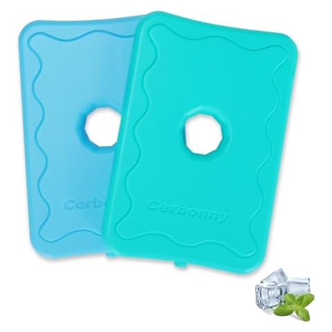 Cerbonny Ice Packs For Lunch Boxes,Lunch Box Ice Packs,Ice Packs For Cooler,Freezer Packs,Cooler Ice Packs,Freezer Packs For Lunch Boxes,Fit For 3+ Cover